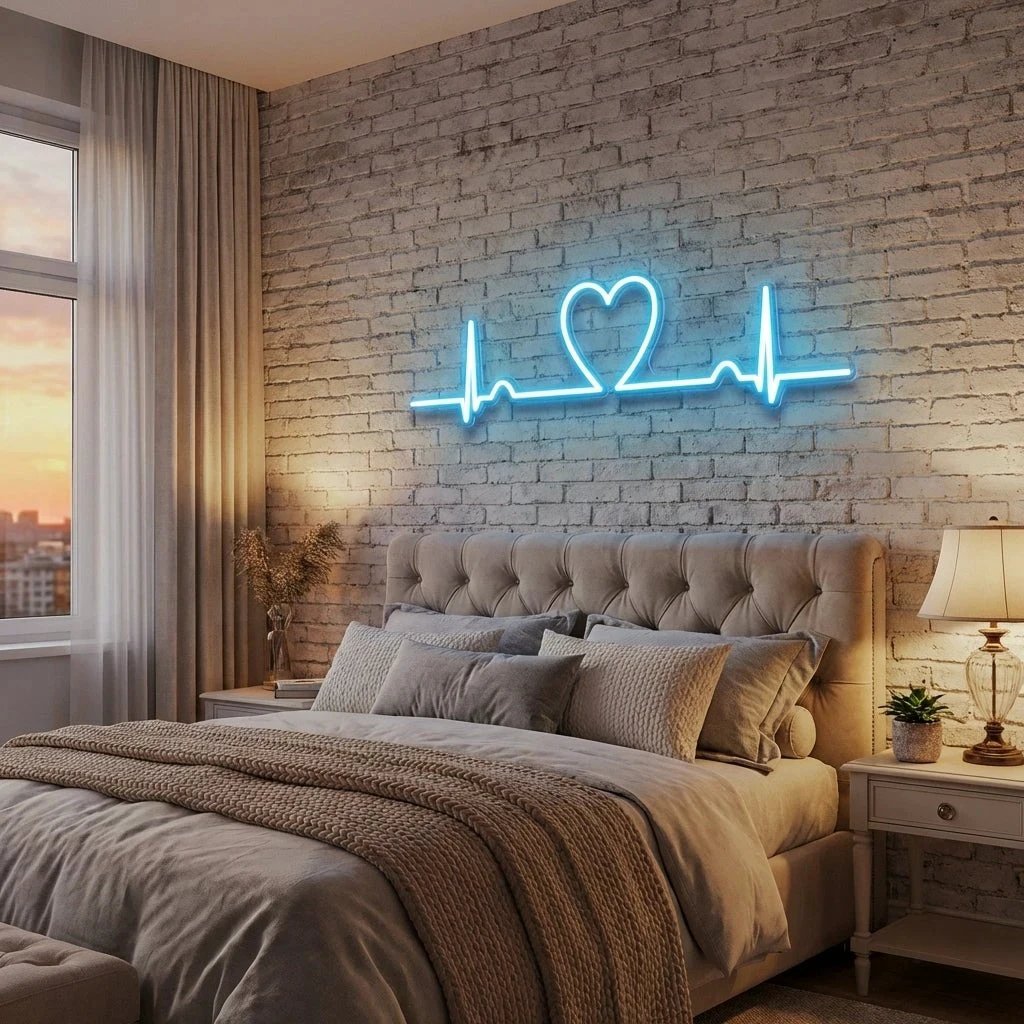 Heart Beat Led Neon Sign Light