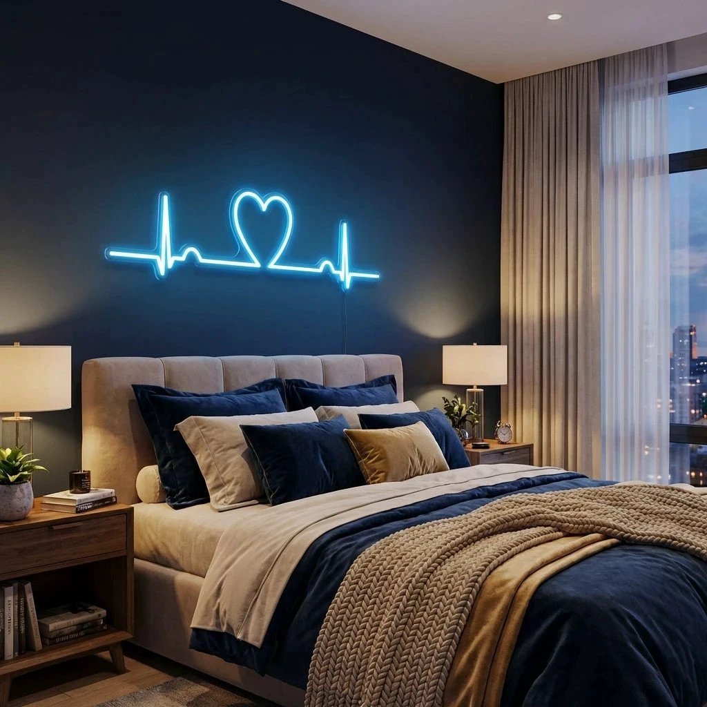 Heart Beat Led Neon Sign Light