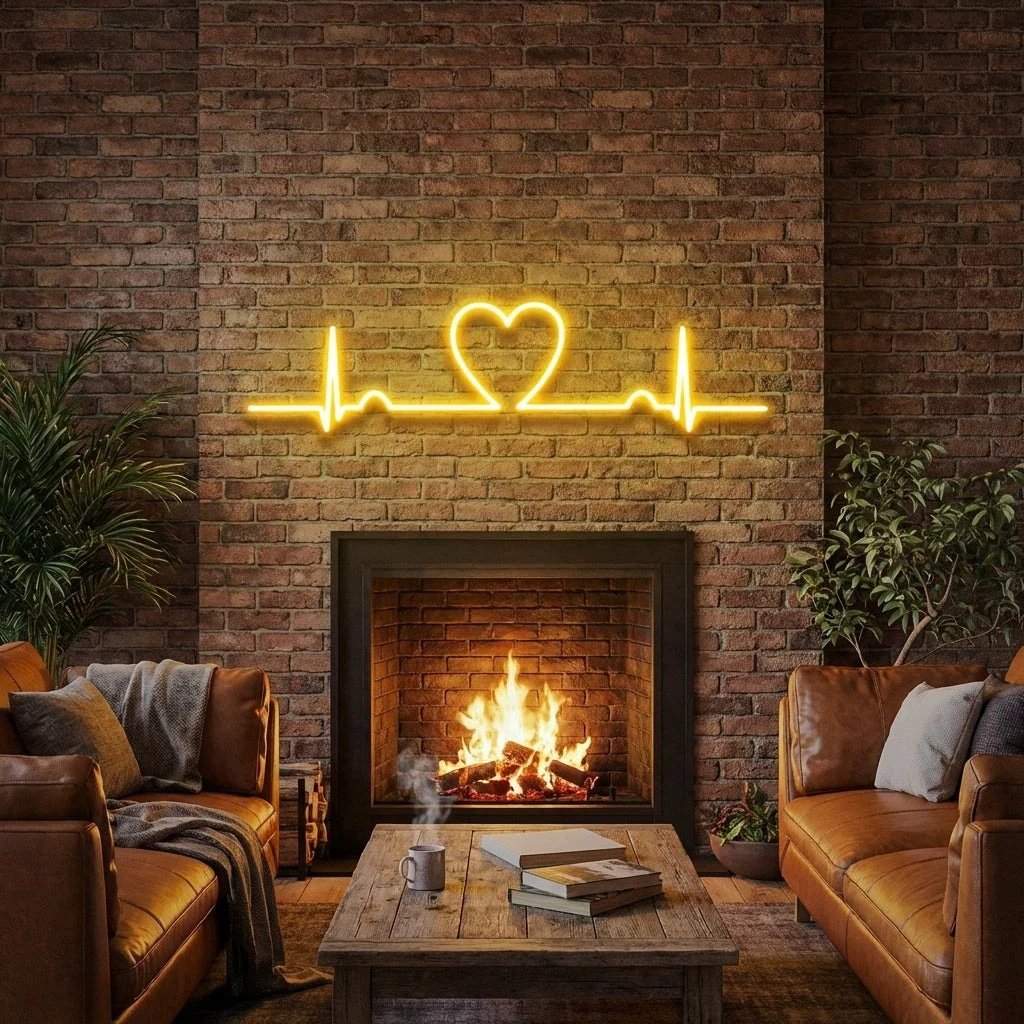 Heart Beat Led Neon Sign Light