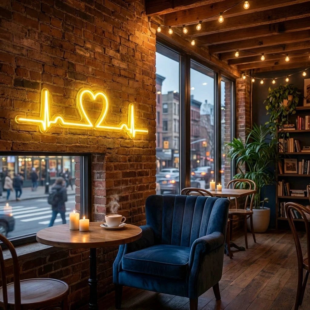 Heart Beat Led Neon Sign Light