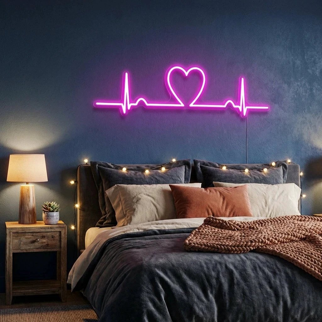 Heart Beat Led Neon Sign Light