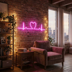 Heart Beat Led Neon Sign Light