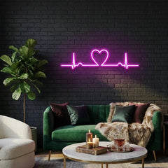 Heart Beat Led Neon Sign Light