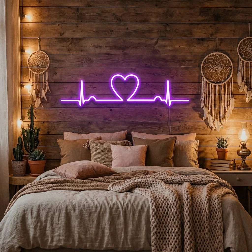 Heart Beat Led Neon Sign Light