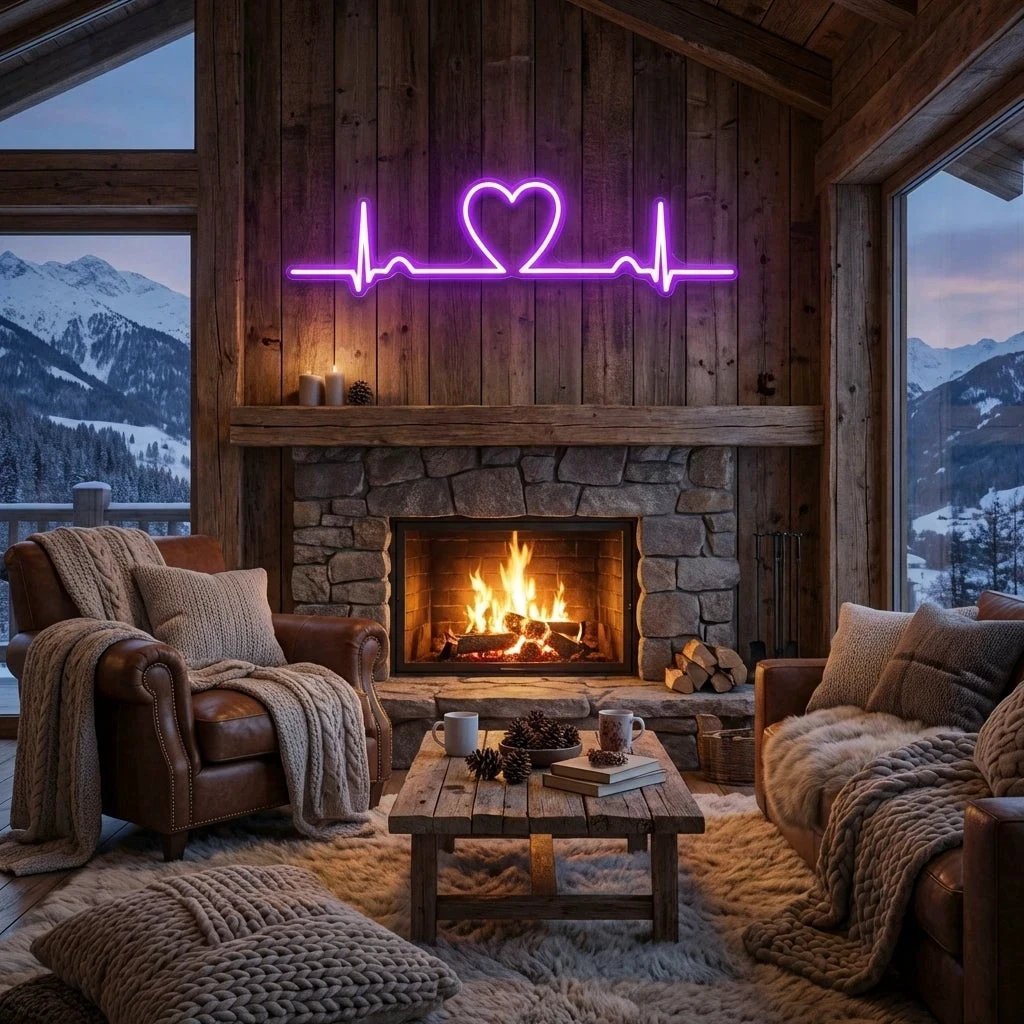 Heart Beat Led Neon Sign Light