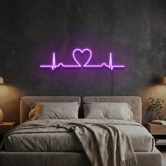 Heart Beat Led Neon Sign Light