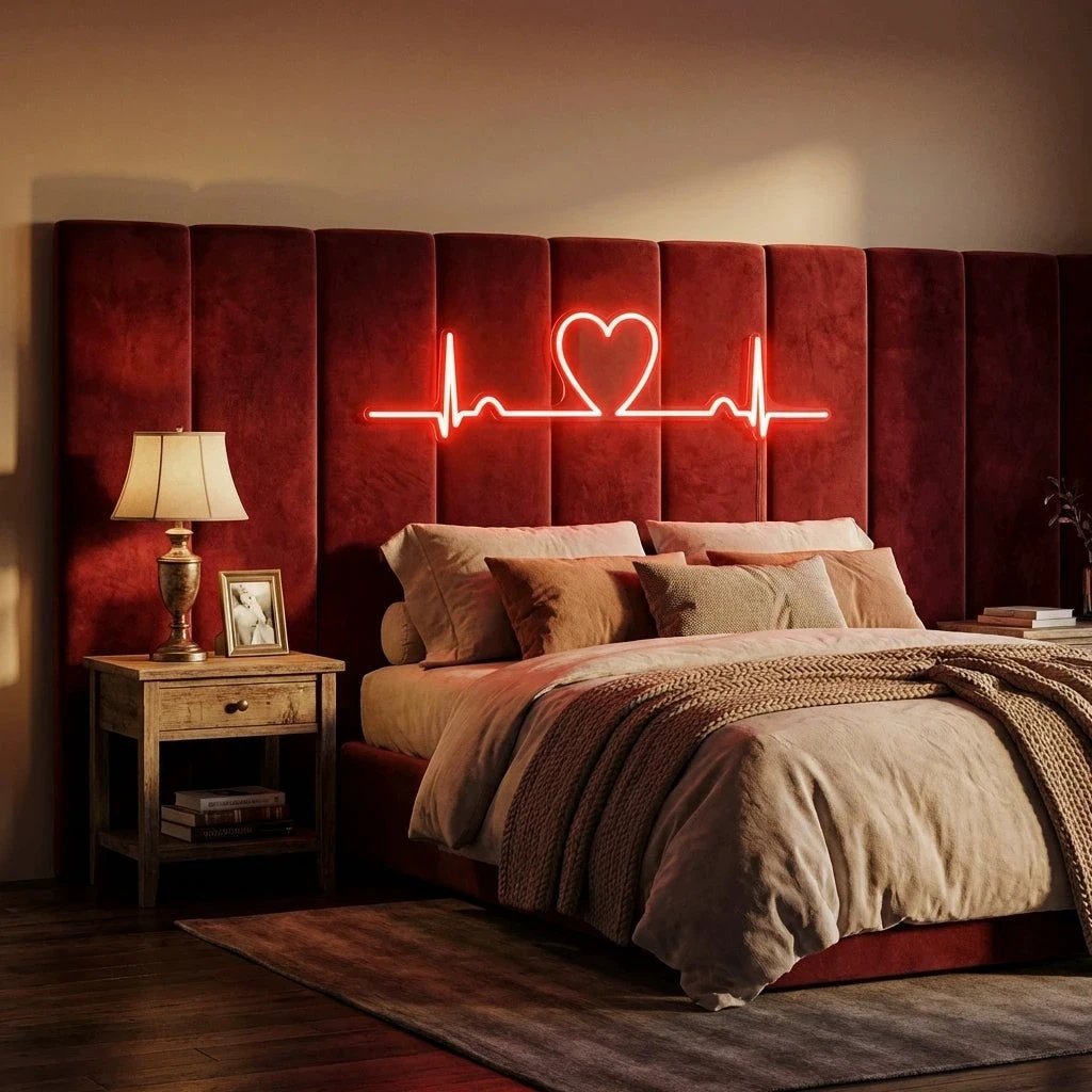 Heart Beat Led Neon Sign Light