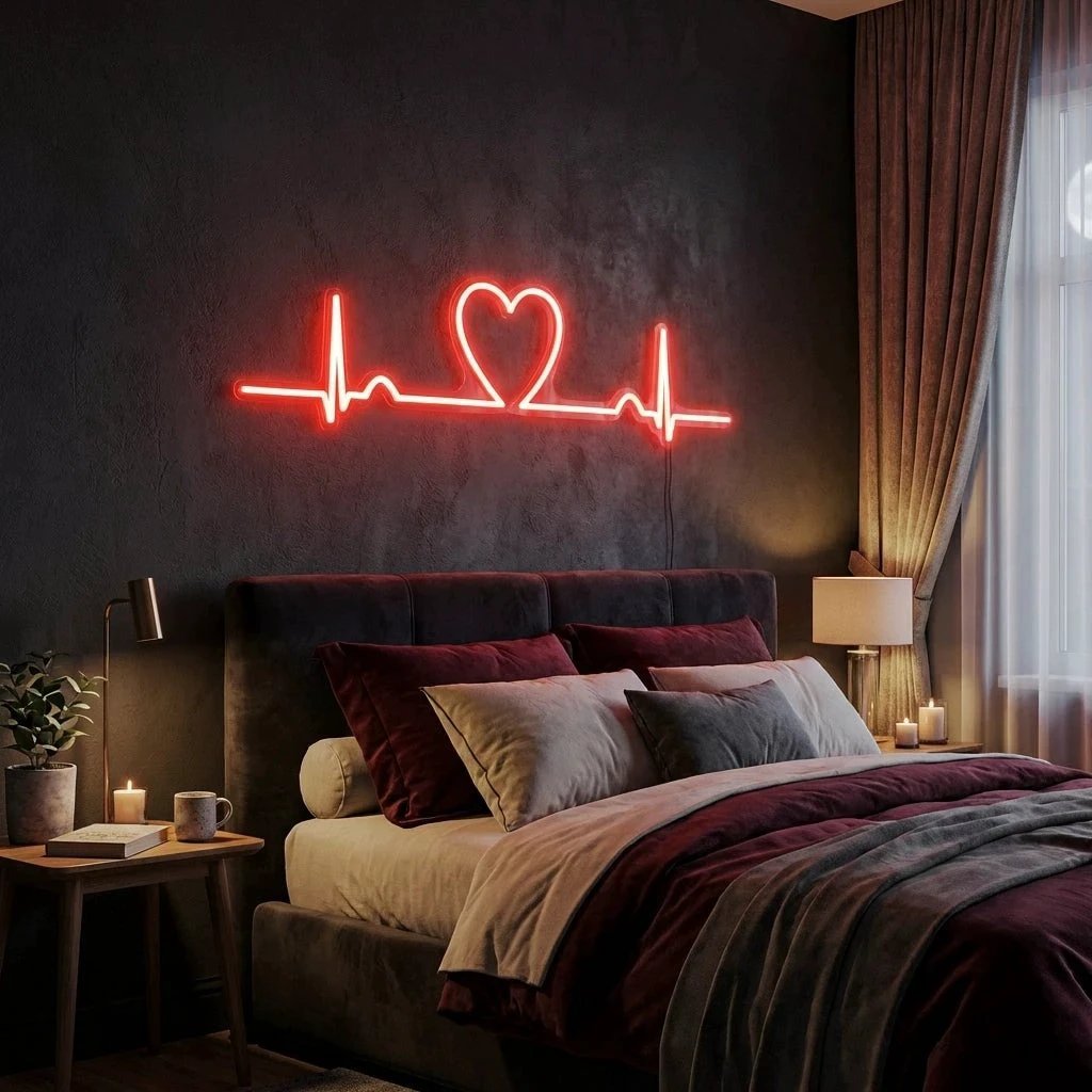 Heart Beat Led Neon Sign Light