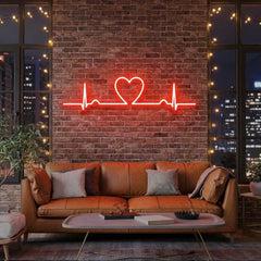 Heart Beat Led Neon Sign Light