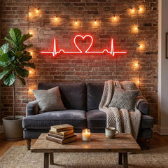 Heart Beat Led Neon Sign Light