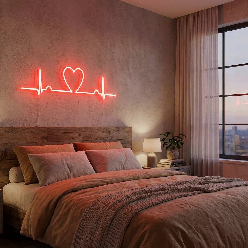 Heart Beat Led Neon Sign Light