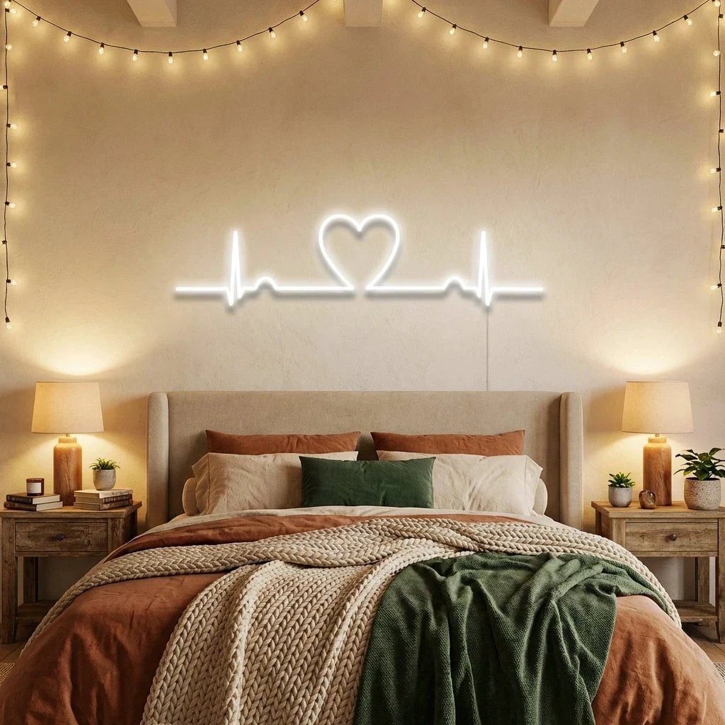 Heart Beat Led Neon Sign Light