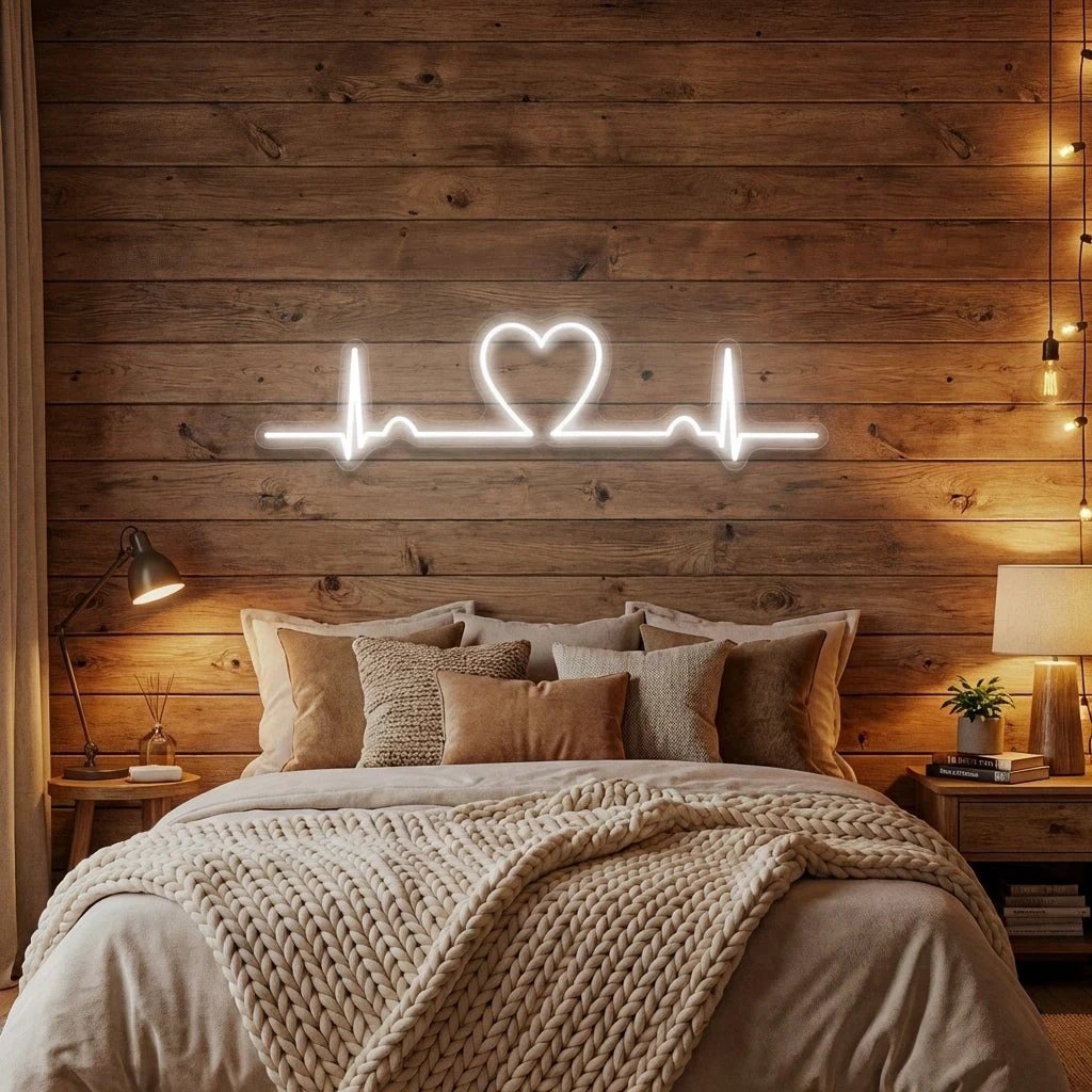 Heart Beat Led Neon Sign Light