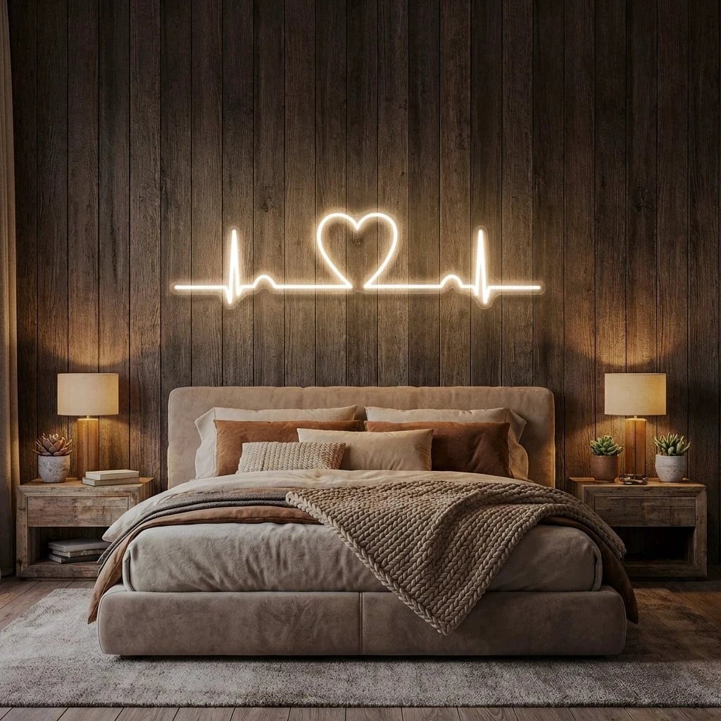 Heart Beat Led Neon Sign Light