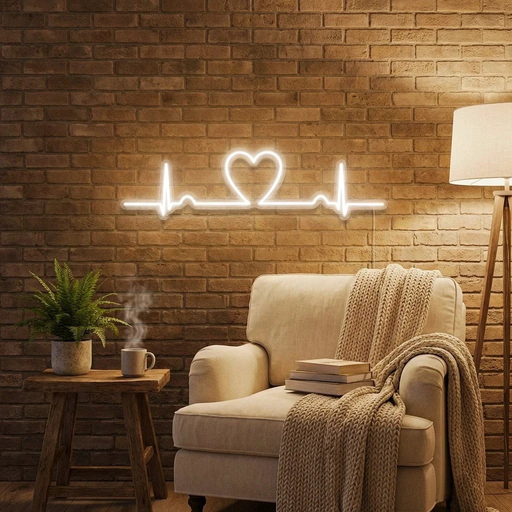 Heart Beat Led Neon Sign Light