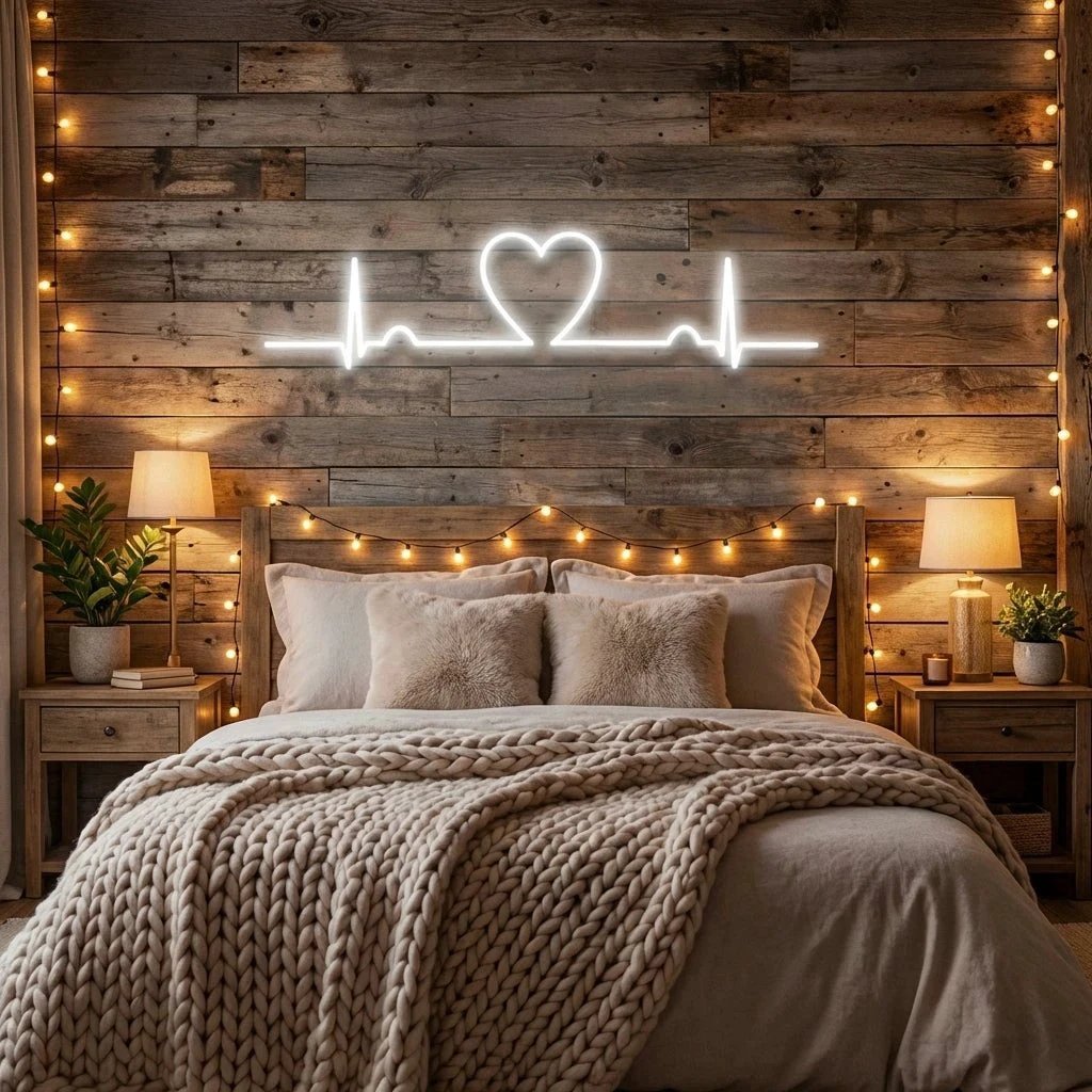 Heart Beat Led Neon Sign Light