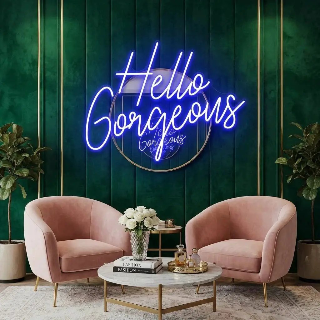 Hello Gorgeous Led Neon Sign Light – Blue – view 55