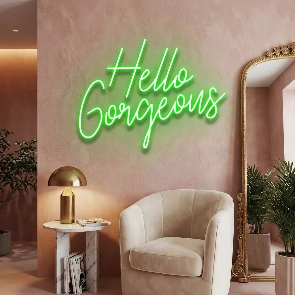 Hello Gorgeous Led Neon Sign Light – Green – view 42