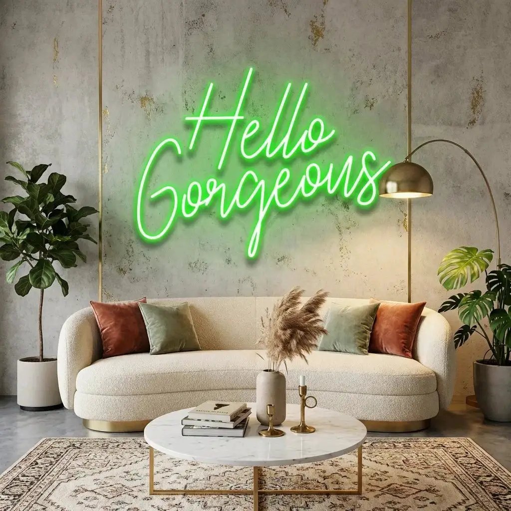 Hello Gorgeous Led Neon Sign Light – Green – view 51