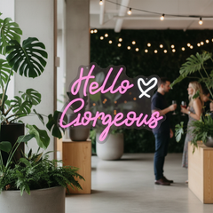 Hello Gorgeous Neon Sign for Home&Shop&Party Decor