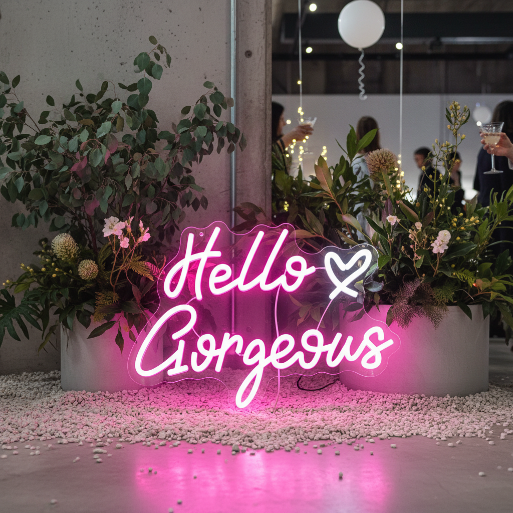 Hello Gorgeous Neon Sign for Home&Shop&Party Decor