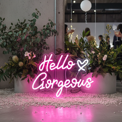 Hello Gorgeous Neon Sign for Home&Shop&Party Decor
