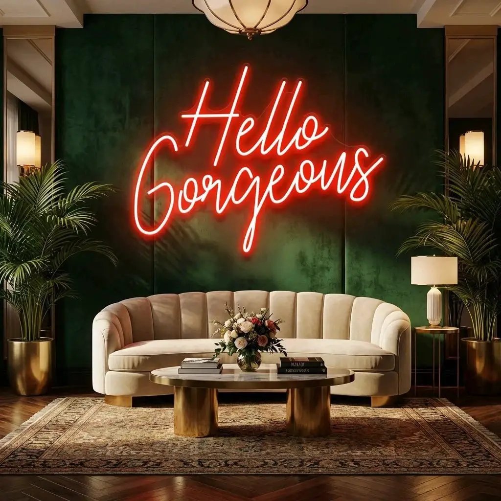 Hello Gorgeous Led Neon Sign Light – Red – view 48