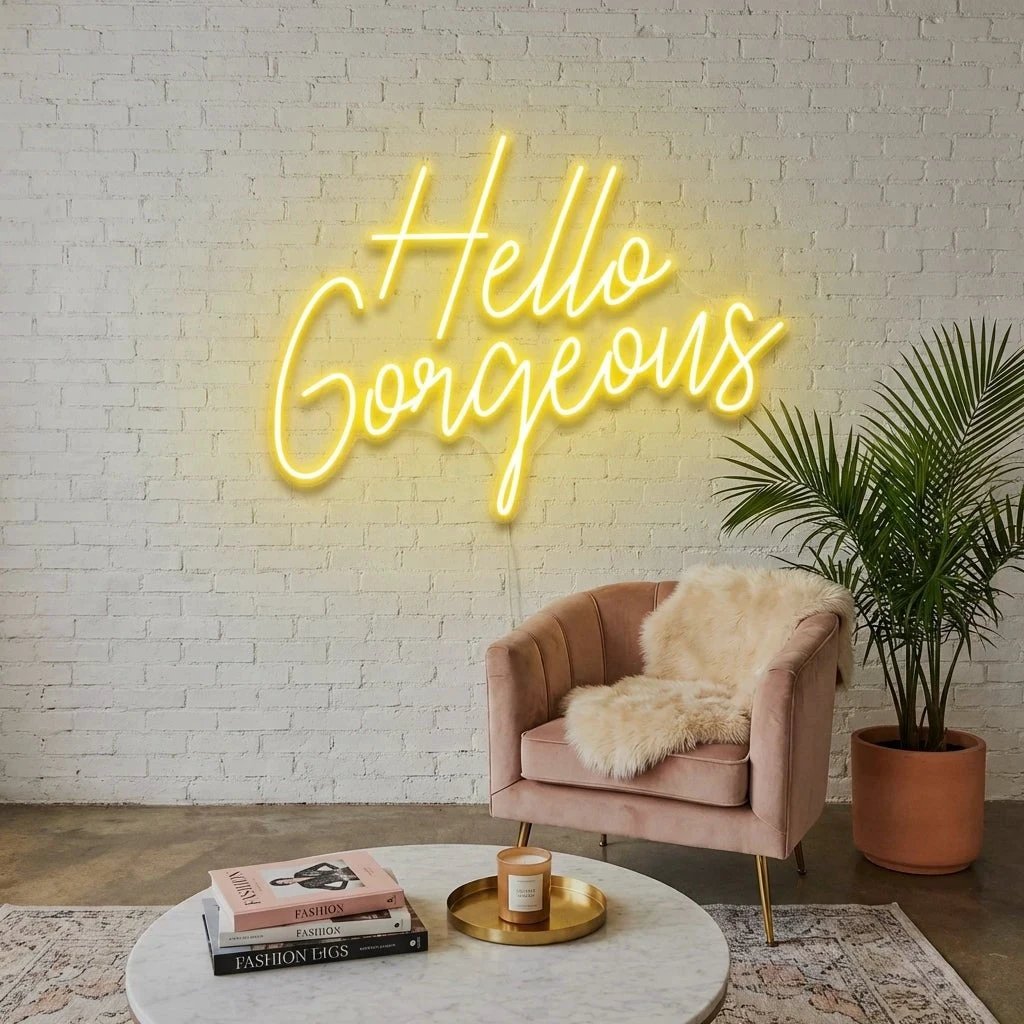 Hello Gorgeous Led Neon Sign Light