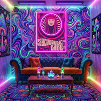 Hippie Woman Psychedelic Pop Art Led Neon Sign Light