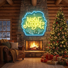 Holy Night Xmas Acrylic Artwork Led Neon Sign Light