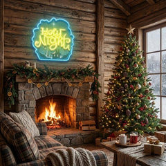 Holy Night Xmas Acrylic Artwork Led Neon Sign Light