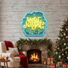 Holy Night Xmas Acrylic Artwork Led Neon Sign Light