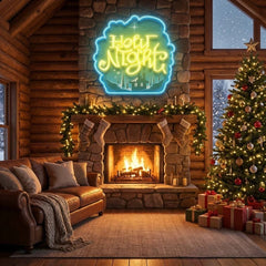 Holy Night Xmas Acrylic Artwork Led Neon Sign Light