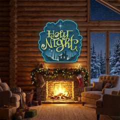 Holy Night Xmas Acrylic Artwork Led Neon Sign Light