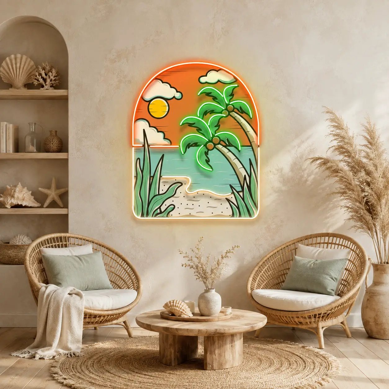 Hot Beach LED Neon Sign Light Pop Art