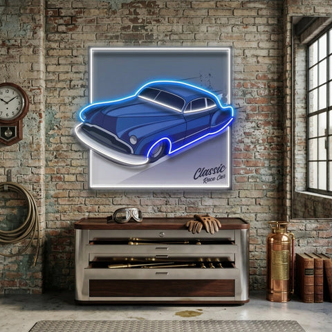 Hot Rod Racer LED Neon Sign Light Pop Art