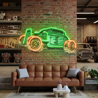 Hotrod Car LED Neon Sign Light Pop Art