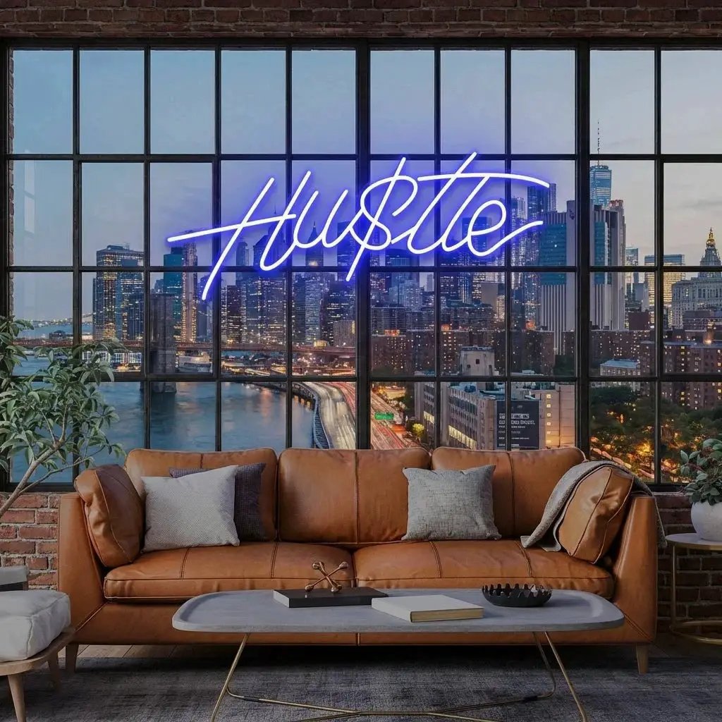 Hustle Led Neon Sign Light
