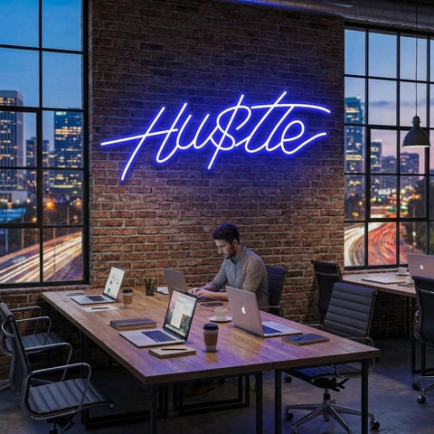 Hustle Led Neon Sign Light
