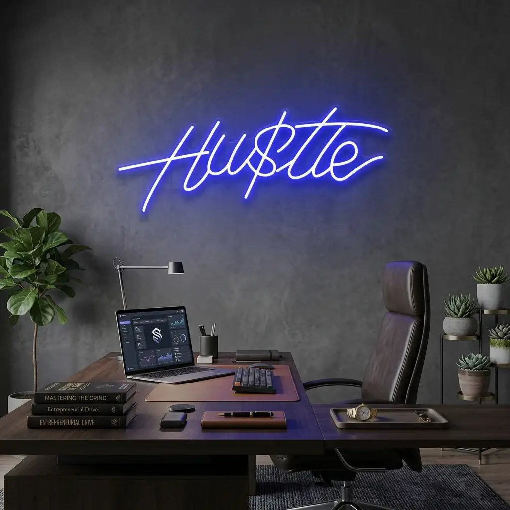 Hustle Led Neon Sign Light