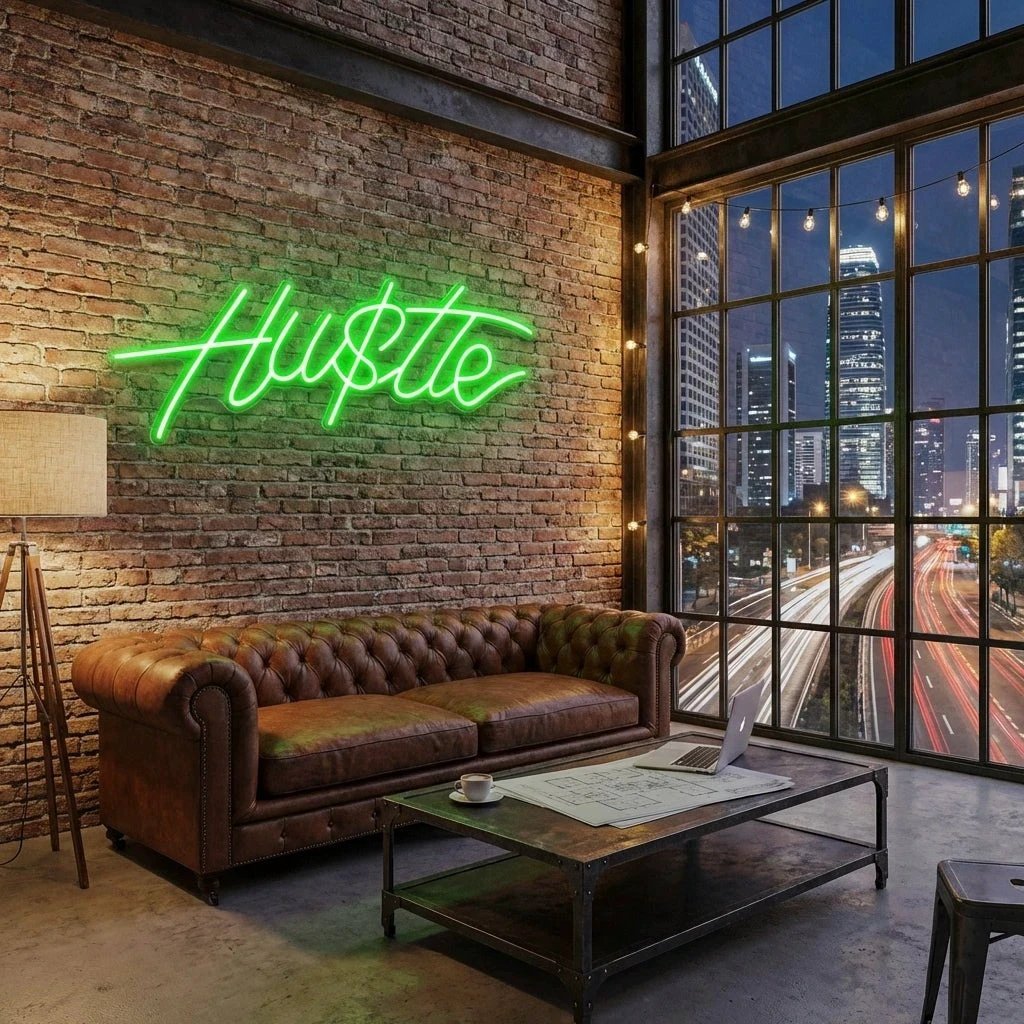Hustle Led Neon Sign Light