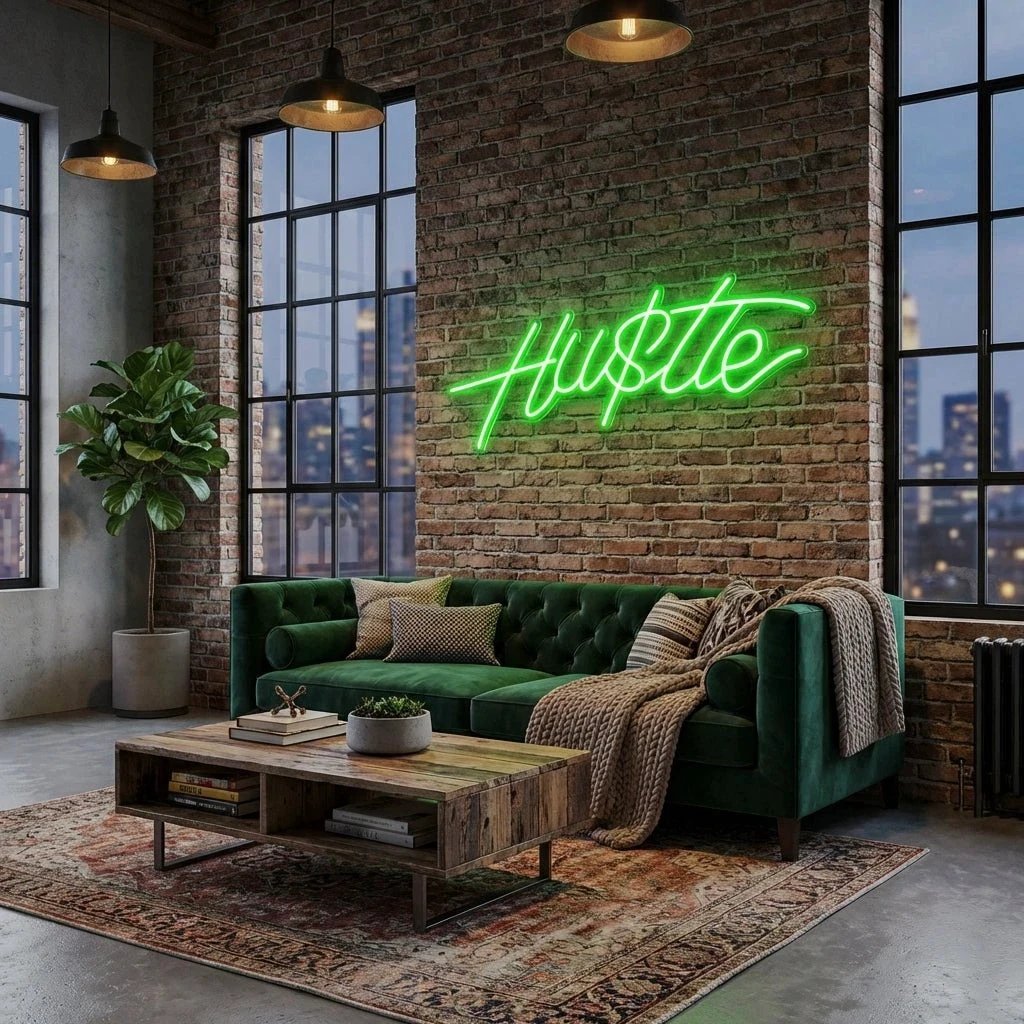 Hustle Led Neon Sign Light