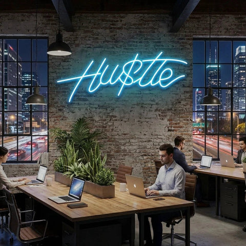 Hustle Led Neon Sign Light