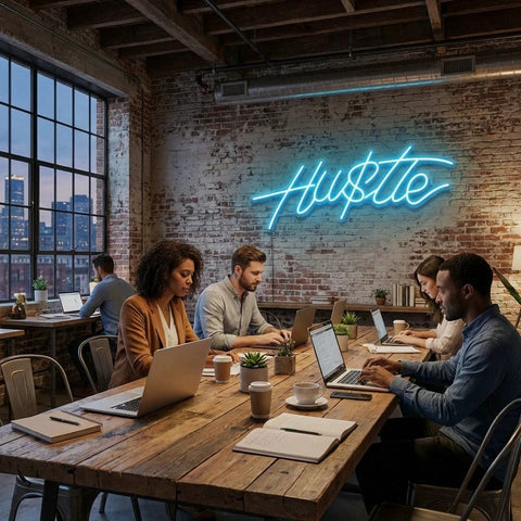 Hustle Led Neon Sign Light