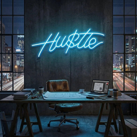 Hustle Led Neon Sign Light
