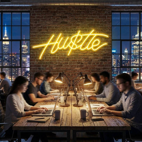 Hustle Led Neon Sign Light
