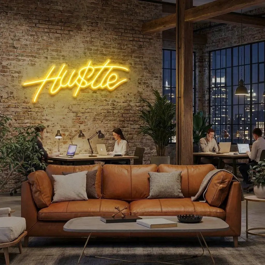 Hustle Led Neon Sign Light