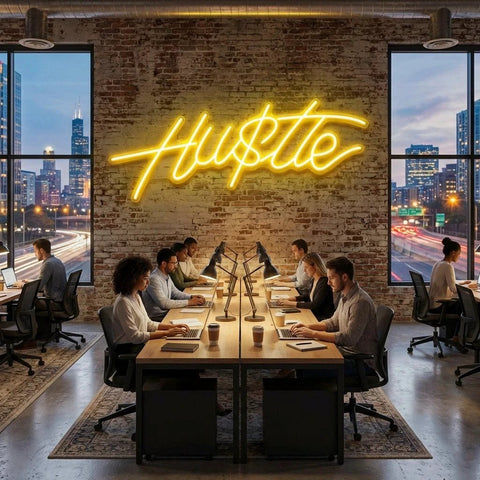 Hustle Led Neon Sign Light