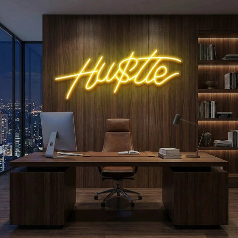 Hustle Led Neon Sign Light