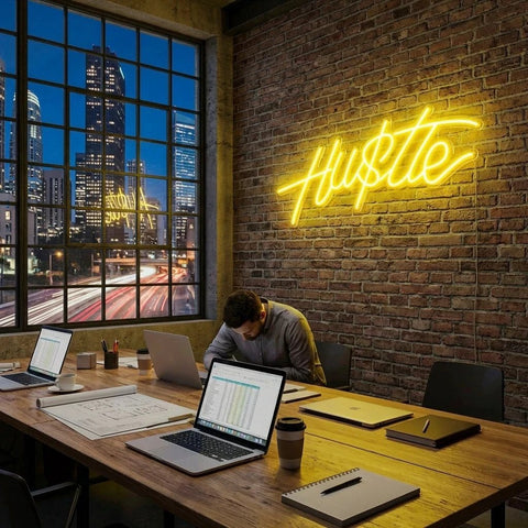 Hustle Led Neon Sign Light